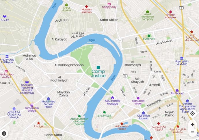 Camp Justice Iraq map