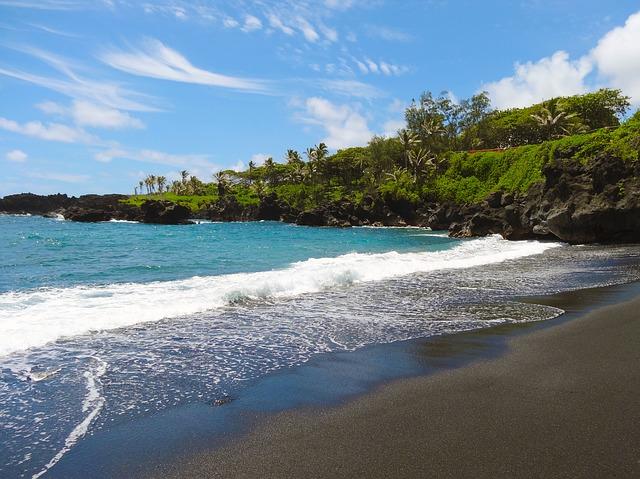 Visit The Black Sand Beach In Hawaii